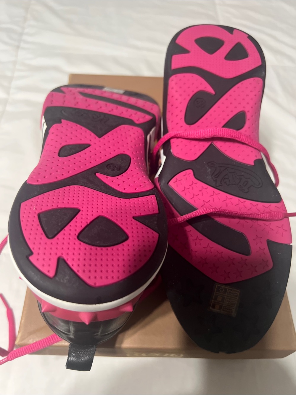Ash Hot Pink Lace-Up Platform Sandals